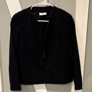 Akris Black Textured Women's Blazer